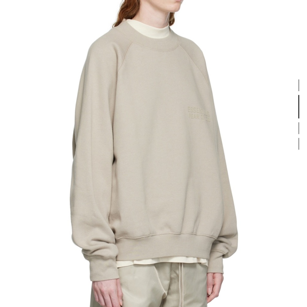Essentials Beige Crewneck Sweatshirt Small